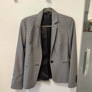 Express Gray Plaid Blazer
